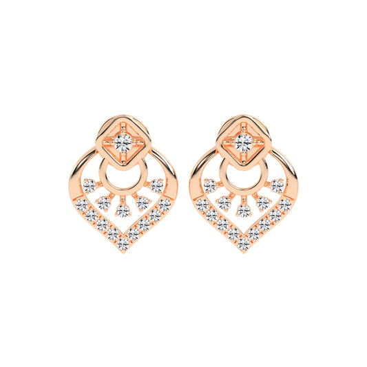 Arched Blossom Sparkle Earrings