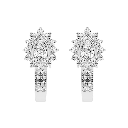 Sunburst Tear PavÃ© Bar Earrings