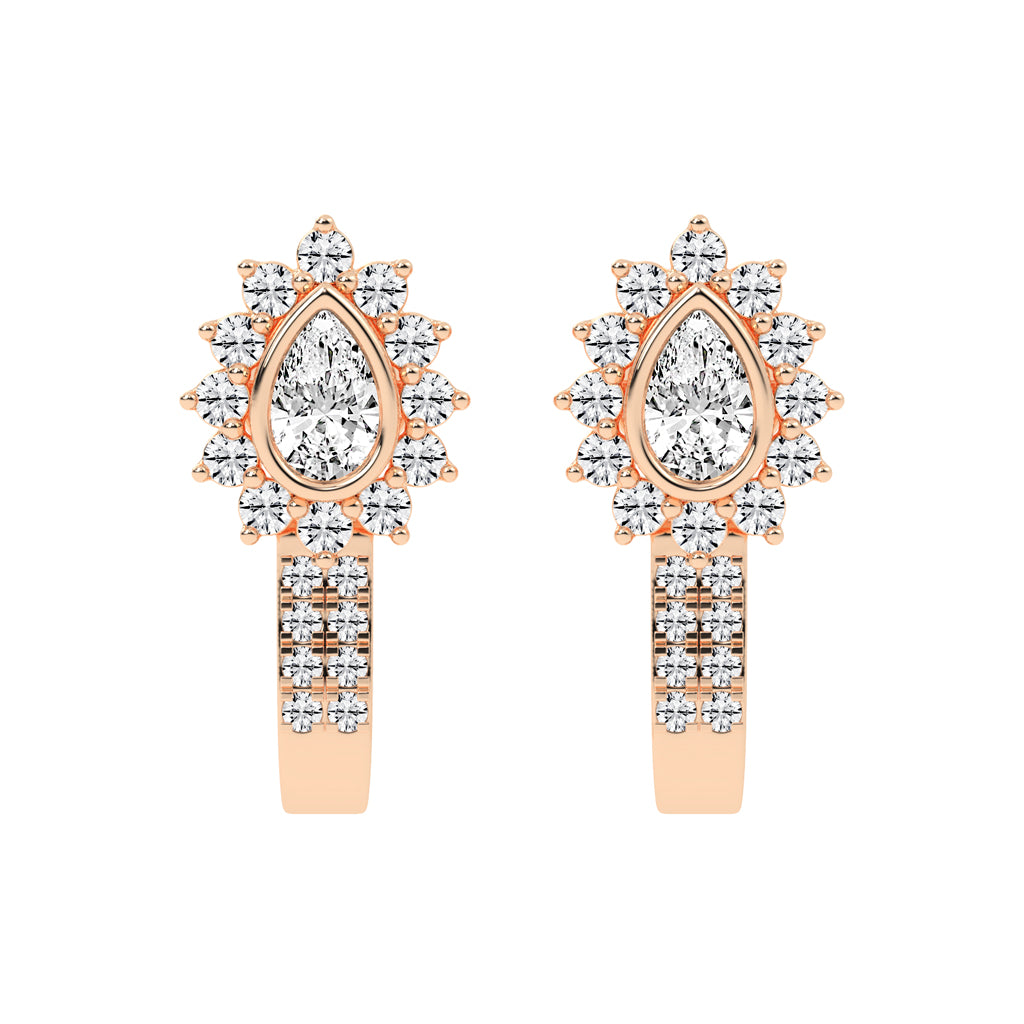 Sunburst Tear PavÃ© Bar Earrings