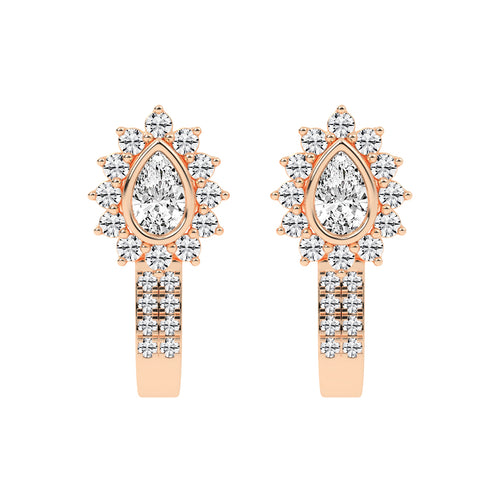 Sunburst Tear PavÃ© Bar Earrings