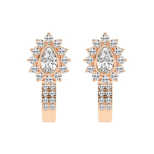 Sunburst Tear PavÃ© Bar Earrings