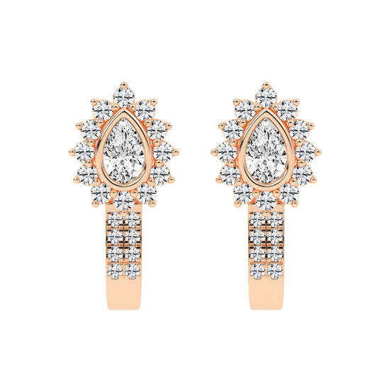 Sunburst Tear PavÃ© Bar Earrings