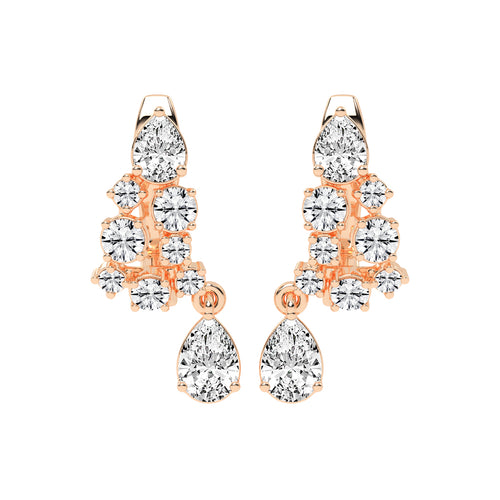 Starlight Cascade Pear Drop Earrings