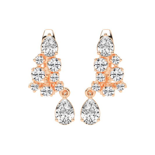 Starlight Cascade Pear Drop Earrings