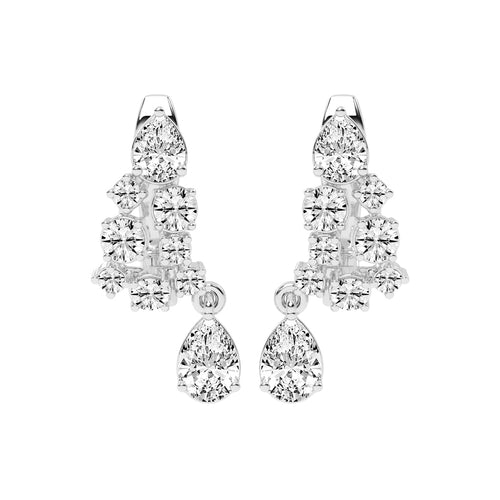 Starlight Cascade Pear Drop Earrings