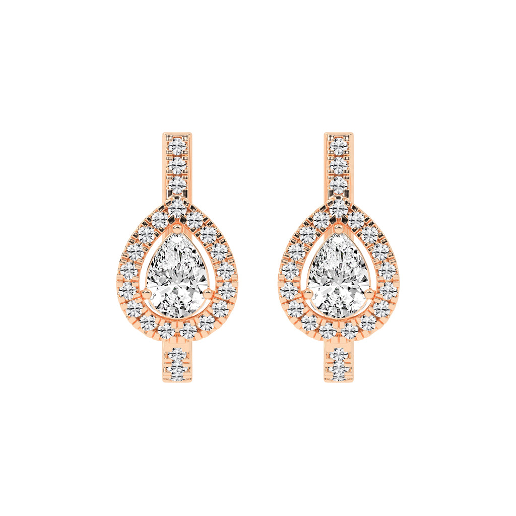 Tear of Light Pav Accent Earrings