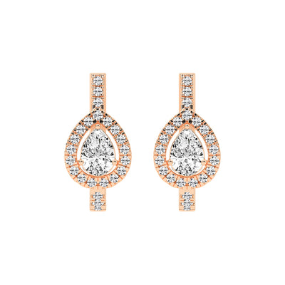 Tear of Light Pav Accent Earrings