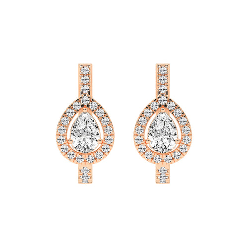 Tear of Light Pav Accent Earrings