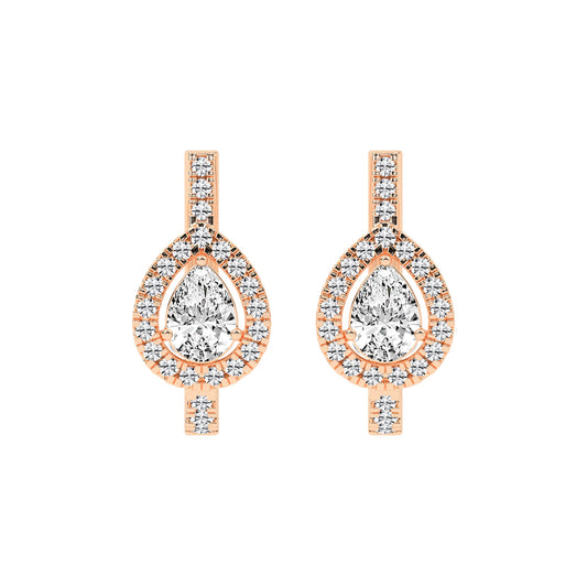 Tear of Light Pav Accent Earrings