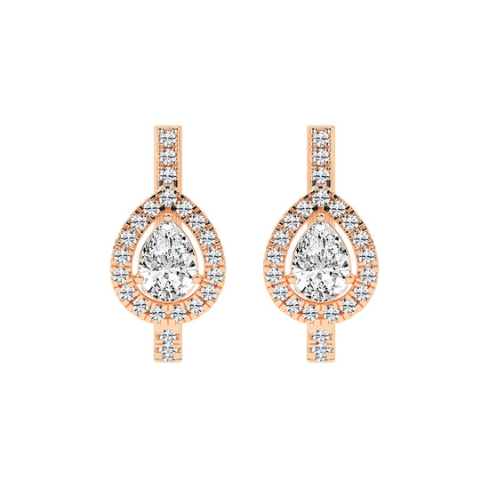 Tear of Light Pav Accent Earrings