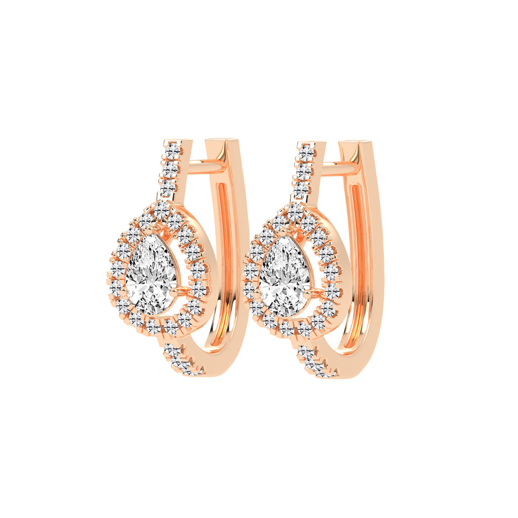 Tear of Light Pav Accent Earrings