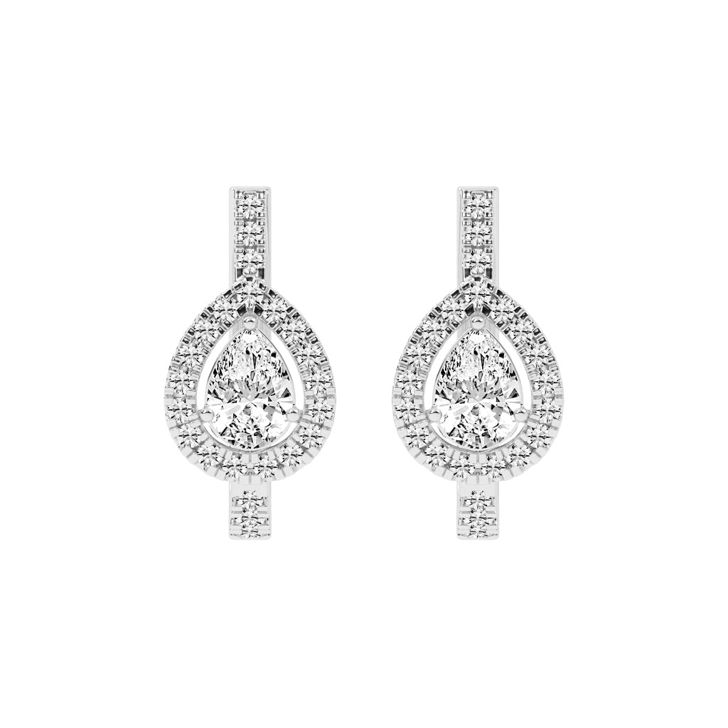 Tear of Light Pav Accent Earrings