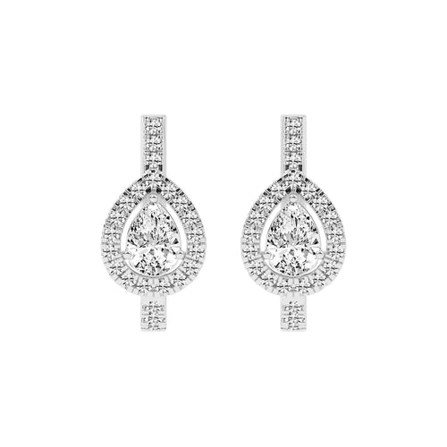 Tear of Light Pav Accent Earrings