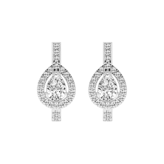 Tear of Light Pav Accent Earrings