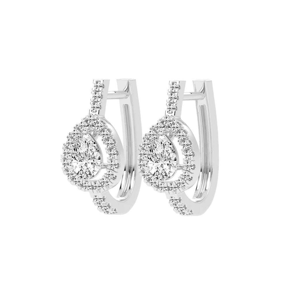 Tear of Light Pav Accent Earrings