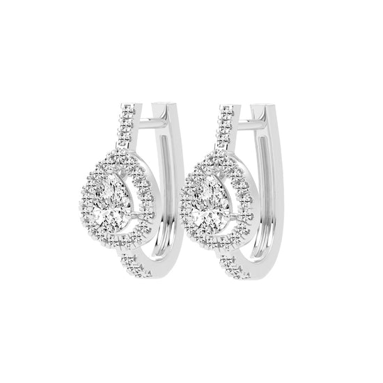 Tear of Light Pav Accent Earrings