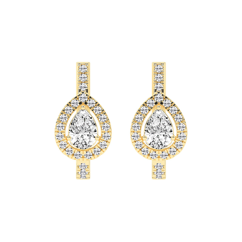 Tear of Light Pav Accent Earrings