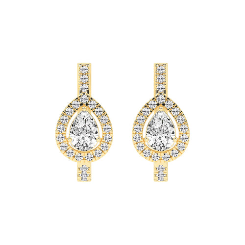 Tear of Light Pav Accent Earrings