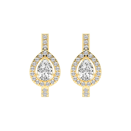 Tear of Light Pav Accent Earrings