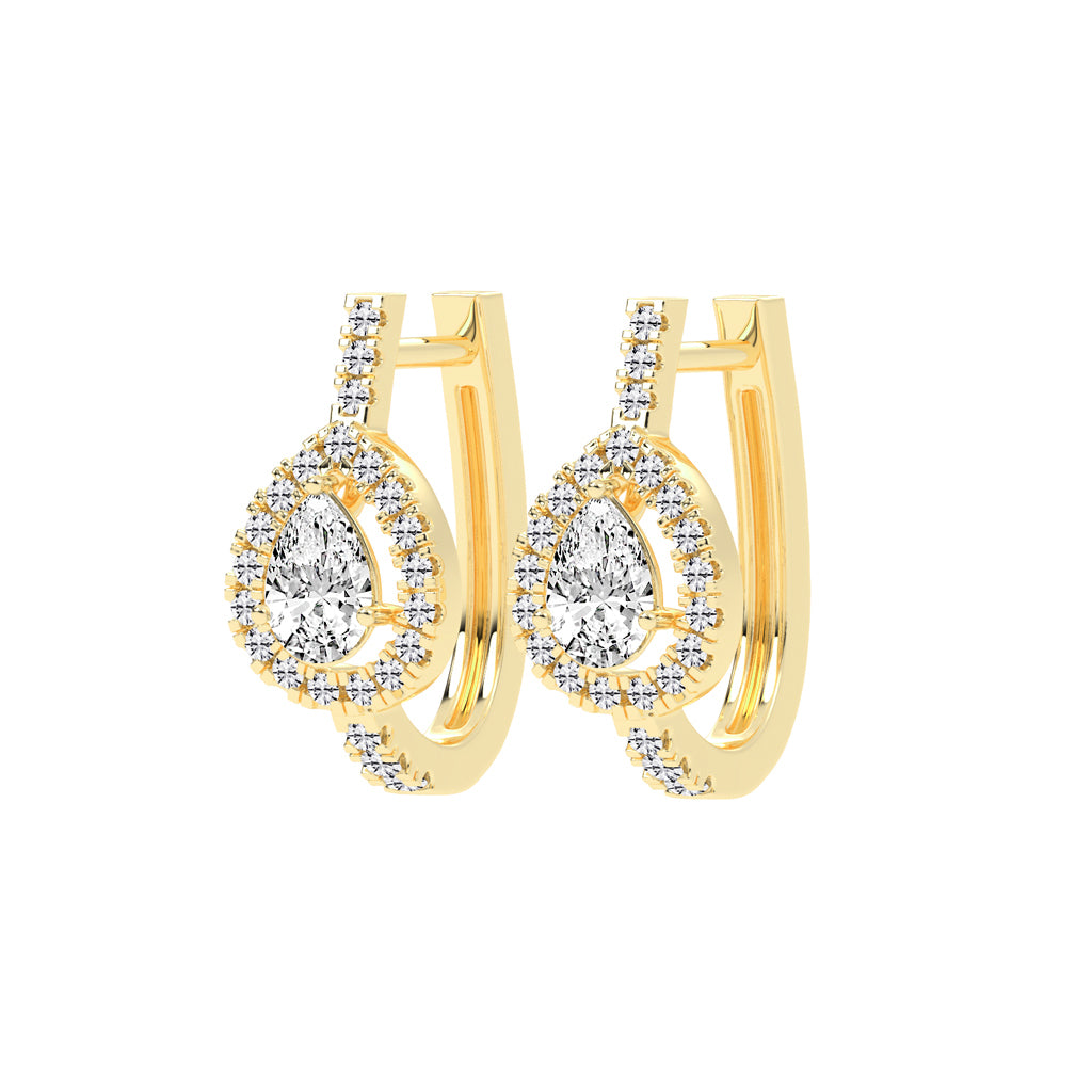 Tear of Light Pav Accent Earrings