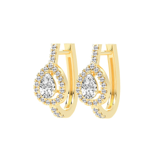 Tear of Light Pav Accent Earrings