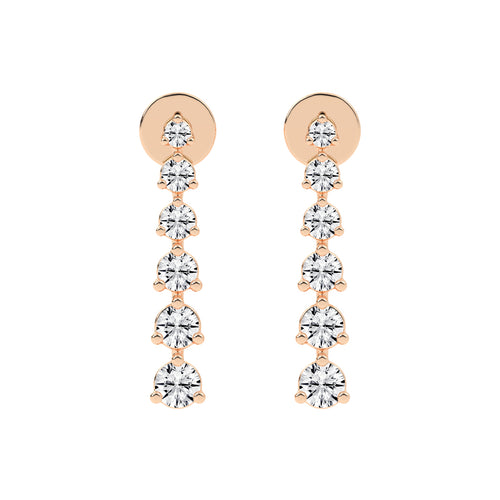 Linear Brilliance Cascade Earrings