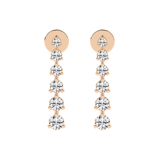 Linear Brilliance Cascade Earrings