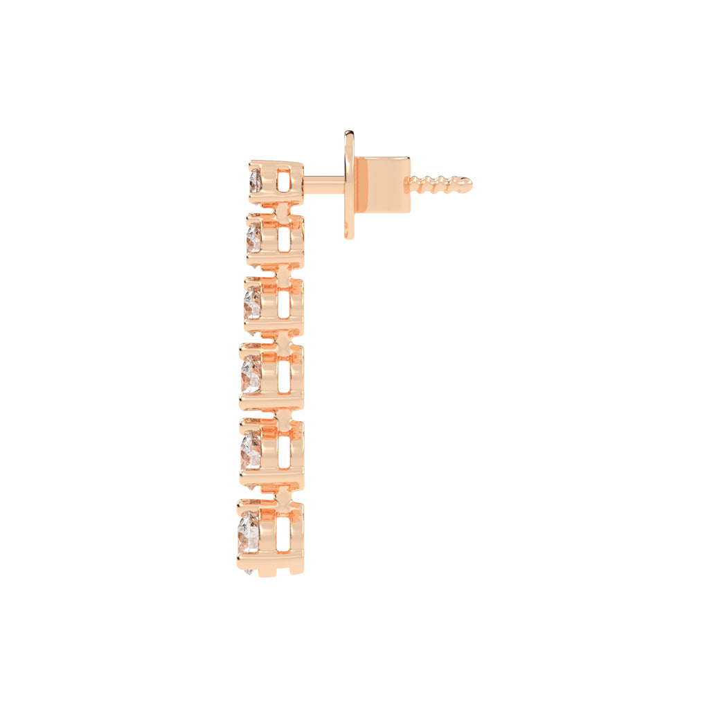 Linear Brilliance Cascade Earrings