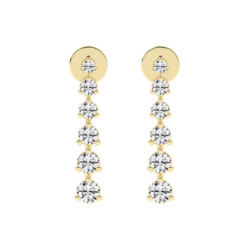 Linear Brilliance Cascade Earrings