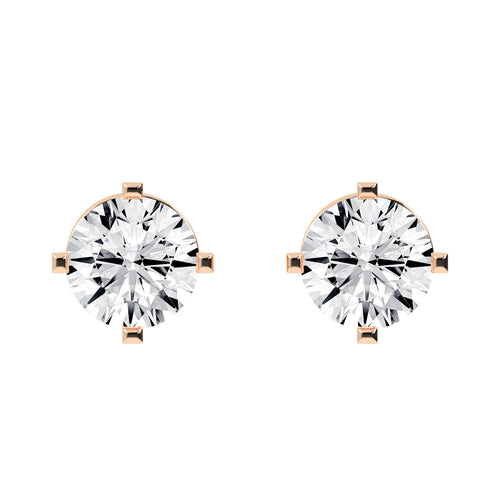 Round Shape Gorgeous Solitaire Studs Earrings