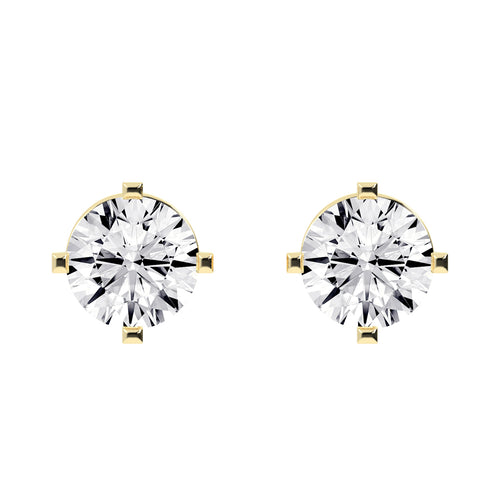 Round Shape Gorgeous Solitaire Studs Earrings