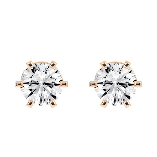 Classic Solitaire Stud Earrings