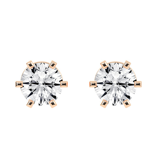 Classic Solitaire Stud Earrings