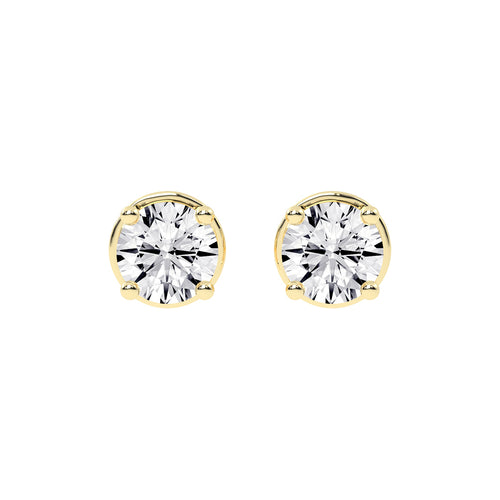 Classic Sparkling Round Shape Solitaire Studs Earrings