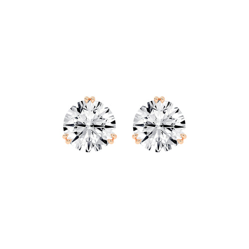 Classic Three-Prong Stud Earrings