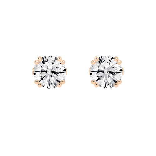 Dazzling Round Brilliant Stud Earrings
