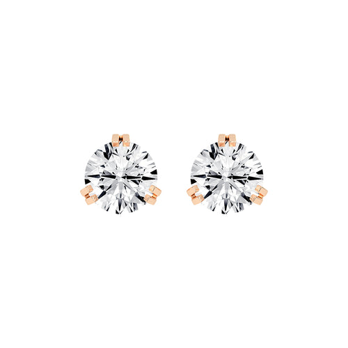 Minimalist Trio-Prong Stud Earrings