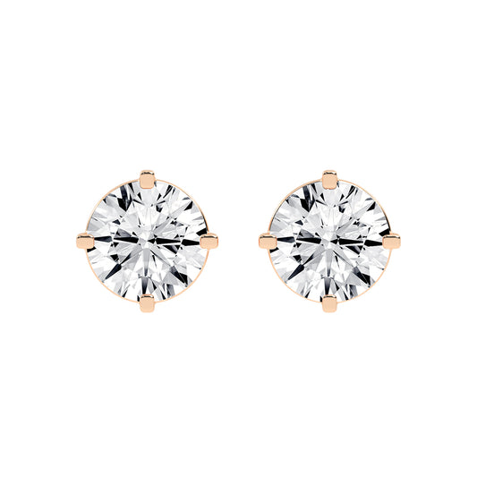 Classic Four-Prong Solitaire Stud Earrings
