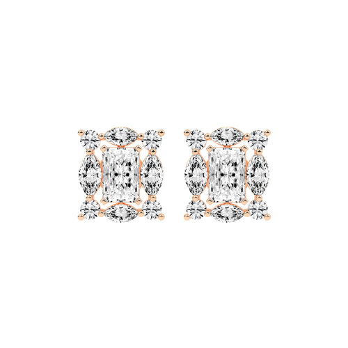 Radiant Cluster Stud Earrings