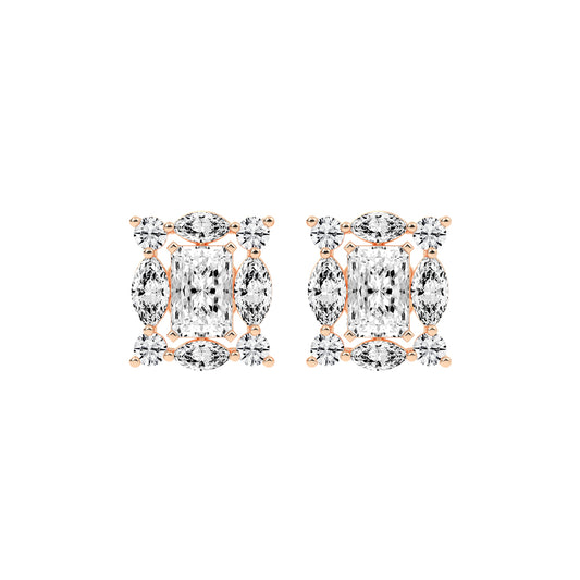 Radiant Cluster Stud Earrings