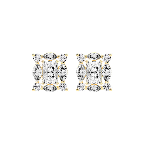 Radiant Cluster Stud Earrings