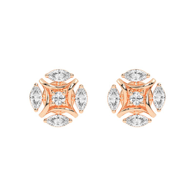 Celestial Marquise Bloom Diamond Cluster Studs