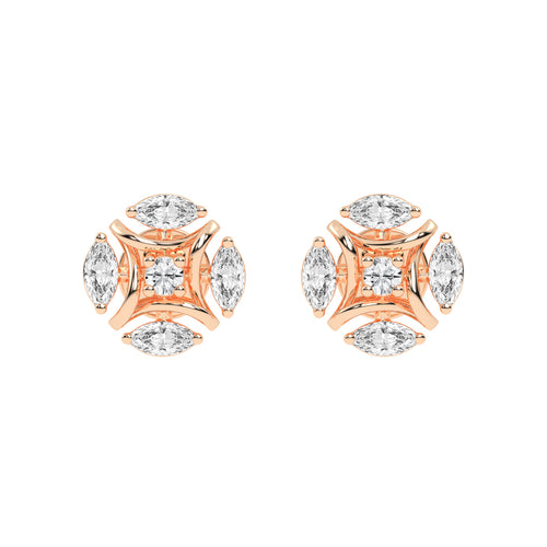Celestial Marquise Bloom Diamond Cluster Studs