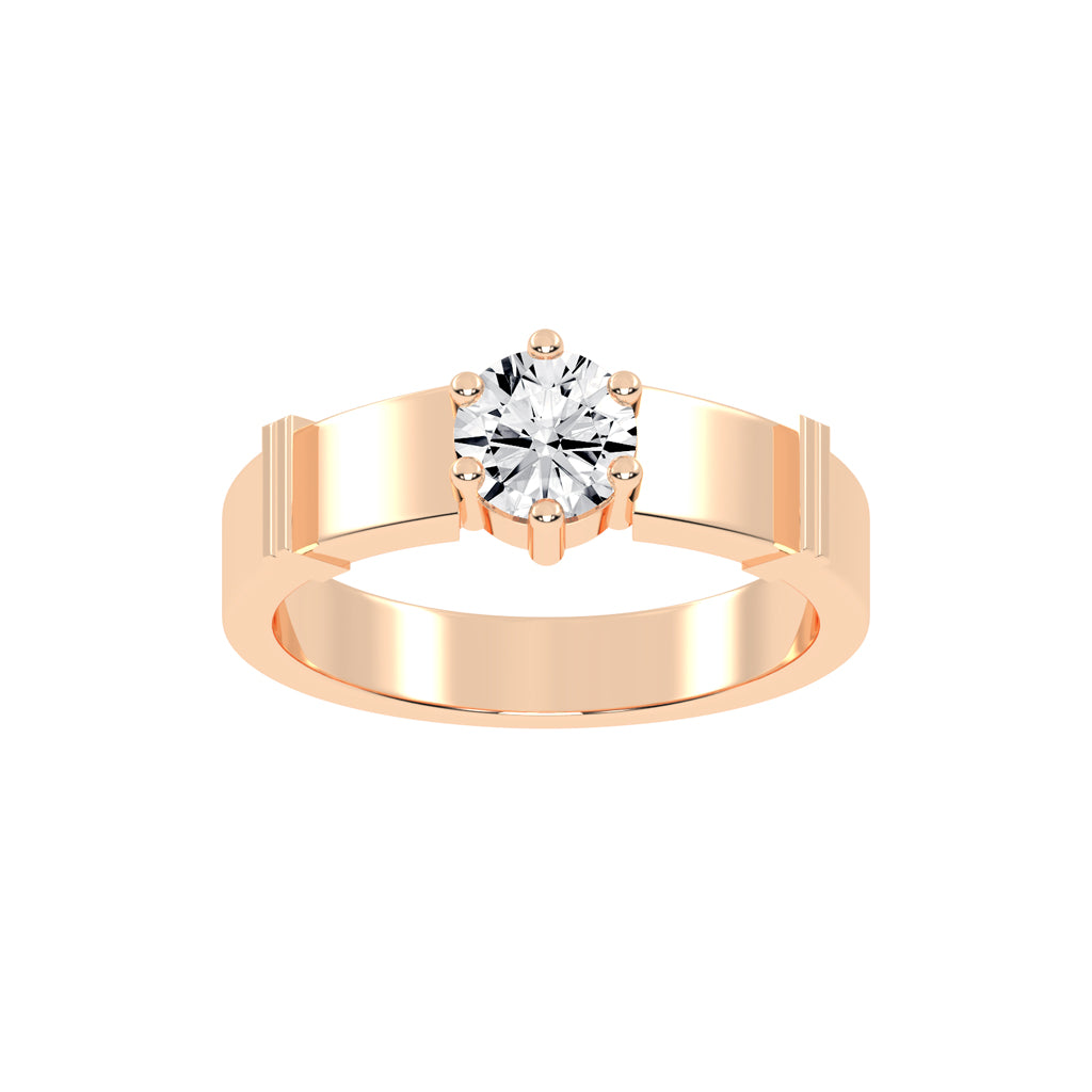 075Ct Round Shape Rings