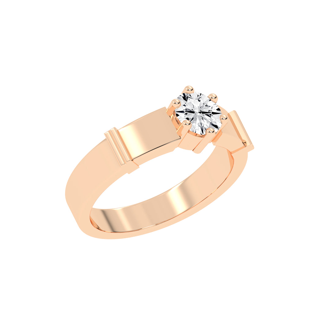 075Ct Round Shape Rings