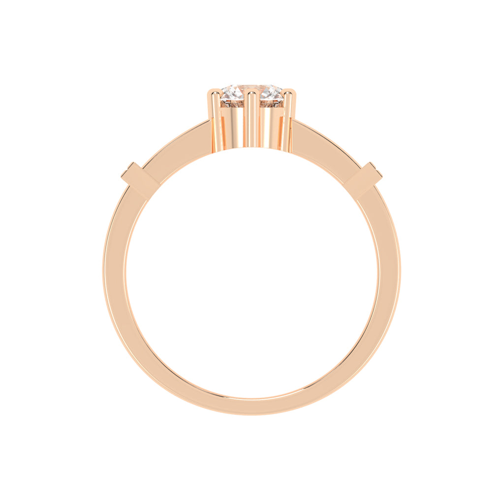 075Ct Round Shape Rings