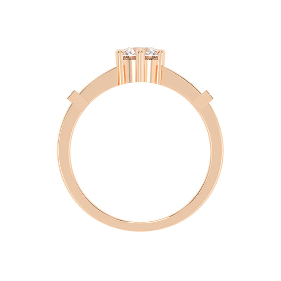075Ct Round Shape Rings
