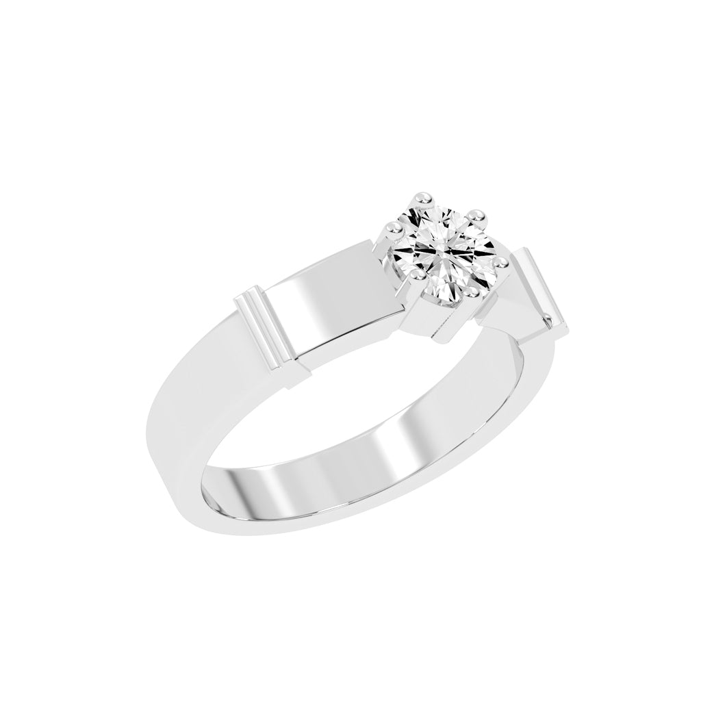 075Ct Round Shape Rings