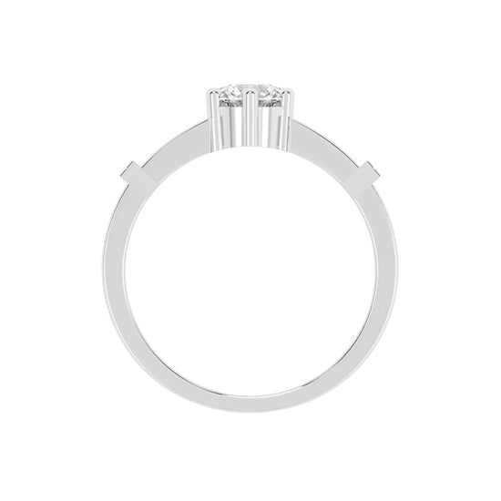 075Ct Round Shape Rings
