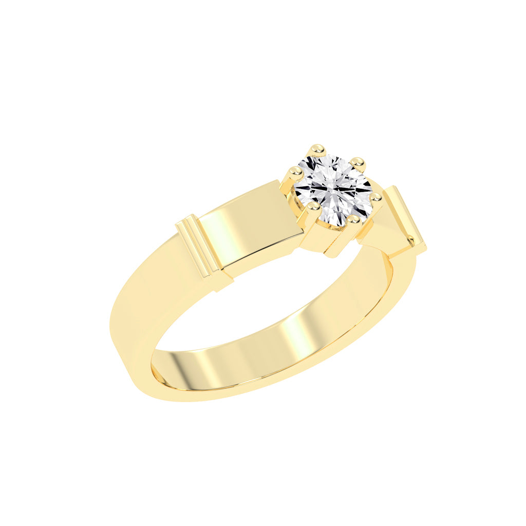 075Ct Round Shape Rings